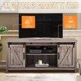 thumbnail image 3 of uhomepro Corner TV Stand, Modern Farmhouse Barn Door TV Stand for TV, Wooden Entertainment Center with Storage, Media Console Table, Living Room, Office, Home TV Cabinet, 51 Inch, Oak Color, W8436, 3 of 11
