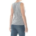 thumbnail image 2 of BAR III $40 Womens New 1060 Gray Criss Cross Surplice Sleeveless Tank Top S B+B, 2 of 2