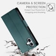 thumbnail image 5 of Dteck Wallet Case for iPhone 16 6.1" 2024, Premium PU Leather Folio Magnetic Closure Card Holder Kickstand Full Protection Phone Case Compatible with iPhone 16,Darkgreen, 5 of 6