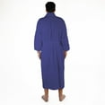 thumbnail image 2 of Men's Turkish Cotton Terry Ultra-Soft and Absorbent Long Bathrobe, Navy Blue, 2 of 6