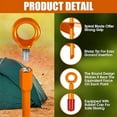 thumbnail image 3 of Zhuge 2-piece 46cm spiral ground anchor kit, heavy-duty metal ground anchor kit, wind pile shed anchor hook, used for tent tree swing set, car port trampoline canopy shelter (black), 3 of 3