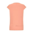 thumbnail image 5 of Heisall Women's Casual Loose Fit Crew Neck Dolman Short Sleeve Tunic Tops Soft Lightweight Summer Blouses with Hem Accent, 5 of 8