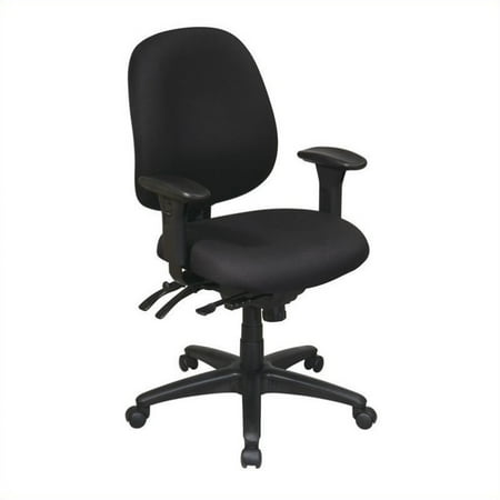 Multifunction Office Chair - Mid Back Multi Function Ergonomics Office Chair in Black