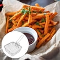 thumbnail image 4 of TEHAUX Frying Basket Stainless Steel for Kitchen Use Silver Multipurpose Fry Tool with Ergonomic Handle 3.5 x 2.5 x 1.2in, 4 of 6