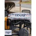 thumbnail image 5 of Outdoor Tablecloth with Umbrella Hole for Patio/Picnic/Party/Camping, Patriotic Anniversary Waterproof Table Cloth Square Cover Washable, Independence 250 4th of July Gray Wood (54"x 54"), 5 of 9