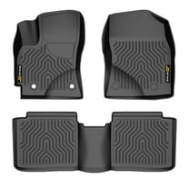 Floor Mats Car Liners TPE All-Weather Black Front & 2nd Seat Fit for Toyota Corolla Sedan 2014-2019