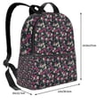 thumbnail image 4 of Lsque Daisies Flowers Pattern Backpack – School Travel Canvas Daypack with Ergonomic Padded Straps, Multiple Compartments & Leather Handle, 4 of 5