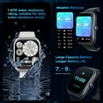 thumbnail image 4 of SKMEI Smart Watch for Men Women, 2.01" HD Touchsreen, Bluetooth Calling, 123+ Sports Modes, Fitness & Sleep Tracker, Water Resistance Fitness Watch for Android and iOS, 4 of 9