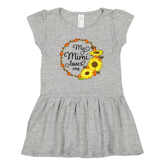Inktastic My Mimi Loves Me with Sunflower Wreath Girls Toddler Dress
