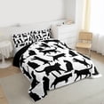 thumbnail image 3 of jejeloiu Abstract Cartoon Kitten Full Size Comforter Sets,Colorful Cute Cat Bedding Comforter Set,Blue White Bedding Sets For Girls,Super Cozy Room Decor Reversible,3pcs, 3 of 8
