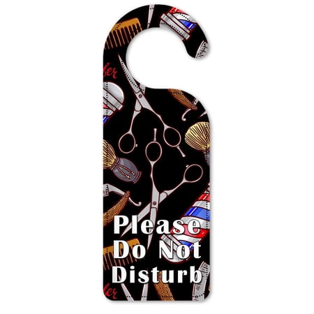 Do Not Disturb Door Knob Hanger Sign - Seamless Barber Shop