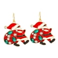 thumbnail image 2 of 2 Piezas Pendientes de Papá Noel Pendientes Colgantes Accesorios de Disfraces Pendientes Creativos de Regalo de Navidad para la Fiesta del Día de San, 2 of 8