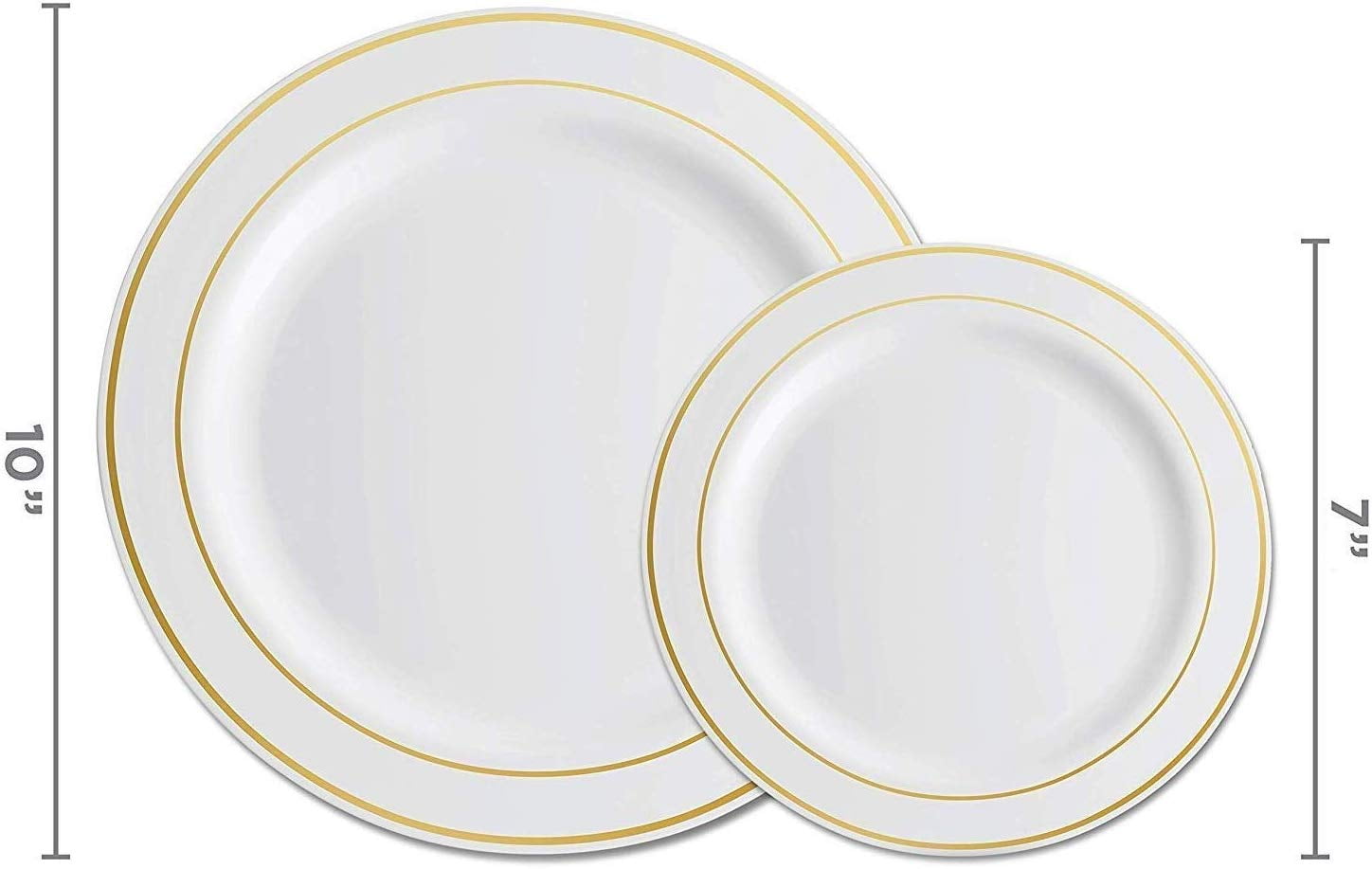 Gold Plastic Dinnerware Set 600 Pieces Up to 100 Guests Plates Cups & Cutlery 