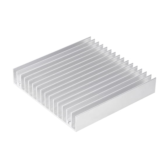 Uxcell Electronics Cooler Heatsink for LED Chip and Power Silver 100 x 100 x 18 mm