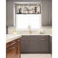 thumbnail image 5 of Halloween Pumpkin Ghost Face Black Check Window Treatment Panel for Living Room Bathroom BedroomBat Dead Tree Vintage Linen Window Treatment Drapes for Bedroom Laundry Room Farmhouse 42x18in, 5 of 7