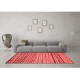 thumbnail image 3 of Ahgly Company Indoor Square Abstract Red Modern Area Rugs, 4' Square, 3 of 4