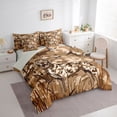 thumbnail image 2 of Homewish Vintage Labrador Retriever 7-Piece King Bedding,Camo Dog King Bed in a Bag,Brown,Light Gray Reversible, 2 of 8