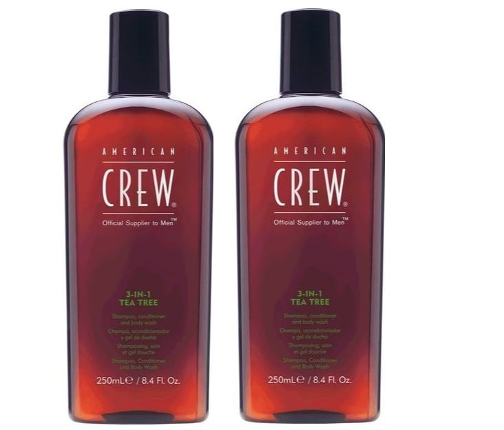 American Crew 3-in-1 Tea Tree Shampoo, Conditioner and Body Wash 8.4oz (Pack of 2)