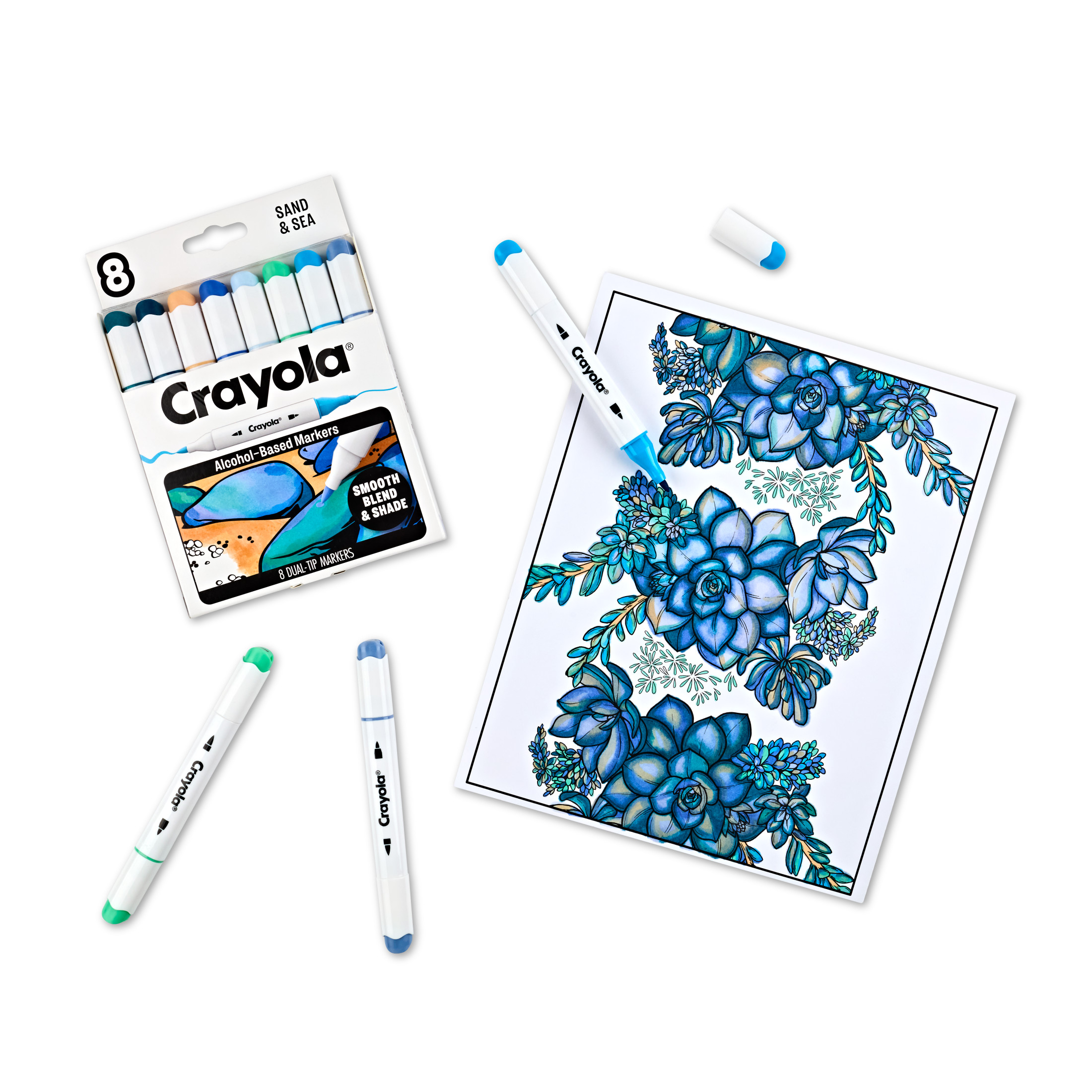Crayola Color Collections Dual-Tip Markers Sand & Sea photo 2