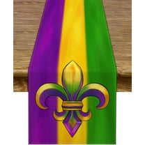 Rdsfhsp Mardi Gras Table Runner New Orleans Brazil Carnival Masquerade Party Decoration Holiday Kitchen Dining Room Home Decor 13" x 72"
