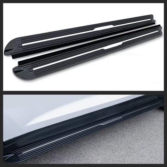 Accessories 2 pcs fit for JEEP Cherokee 2014-2020 Running Board Aluminium Side Step Nerf bar (with Brackets) black&Silver