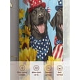 thumbnail image 6 of Independence Day Sheer Curtains 2 Panels Set U.S. Flag Themed Cute Dog Farmhouse Sunflower Sheer Window Curtains Light Filtering Rod Pocket Voile Drapes for Bedroom Living Room 52"X96", 6 of 8