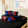 thumbnail image 5 of ZRNBAST 7-Piece Gaming Bedding Set Full Size Bed in a Bag 3D Red Blue Video Game Comforter Set for Boys Girls Kids Bedroom Decor, 5 of 9