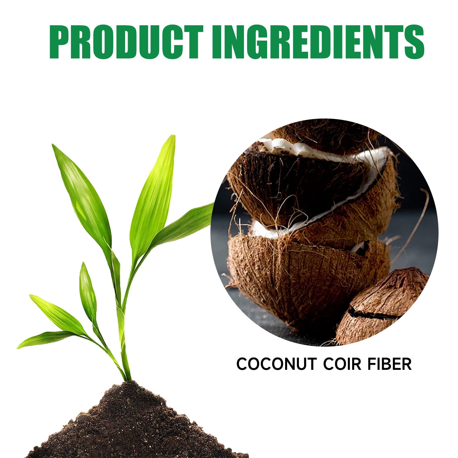 MoonSpry Plant Coconut Coir Brick Set Plant Cultivation Growth Nutrient Soil Potted Grass Flower Fertilizer