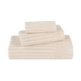 thumbnail image 2 of Superior Soho Ribbed Cotton 3-Piece Assorted Towel Set, Ivory, 2 of 9