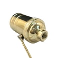 thumbnail image 3 of Royal Designs, Inc. Pull Chain Lamp Socket for Incandescent LED Bulbs, Polished Brass, Set of 6, 3 of 6