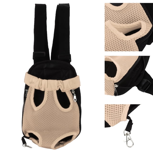 Mochila Pechera Para Mascotas Transpirable, Correa De Hombro Ajustable Y Correa Pechera Para Seguridad, Diseño Con Patas Y Al Exterior, Ligero Y Portátil Bolso Transportador De