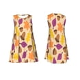 thumbnail image 7 of Wukai Acorn Autumn Fall Leaf Leaves Print Women's Sleeveless Dress, Loose Fit Casual Dress for Women, Comfortable Sleeveless Summer Dress, 7 of 7