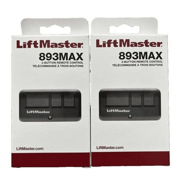 2 PACK OEM LiftMaster 893MAX 3-Button Remote Control Garage Door Opener