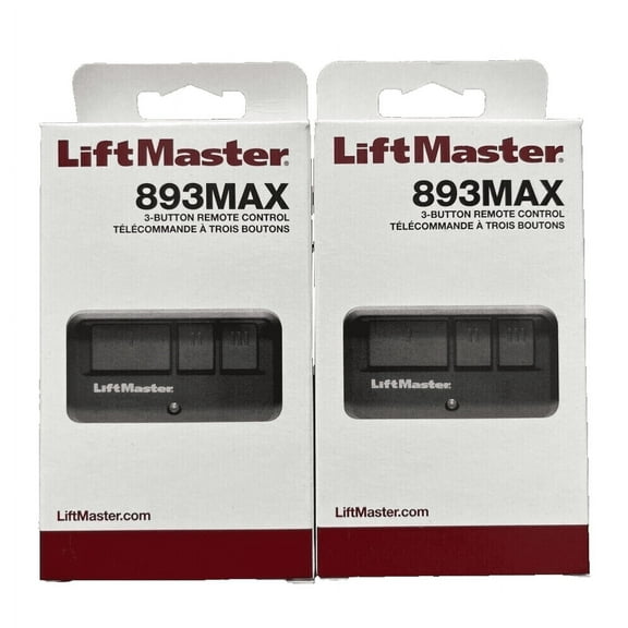 2 PACK OEM LiftMaster 893MAX 3-Button Remote Control Garage Door Opener