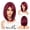 Red, variant on Clavicle Hair Wigs Full Head Cover for Women - Short Natural Gradient Hairstyle, Comfortable & Breathable Wig