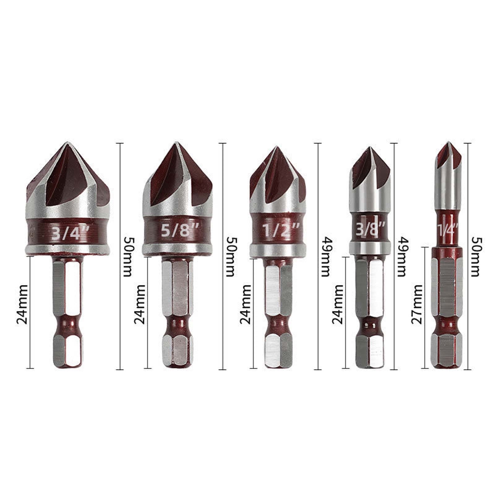Lunxisen 2 Pcs High Carbon Steel Drill Bit Set Professional Precision for Woodworking Metalworking Durable Tools