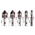 thumbnail image 3 of Countersink Drill Bit Set, Cobalt HSS Countersink Drill Bits 5 Pieces Quick Change Hex Shank for Metal, Wood, Stainless Steel, Carbon Steel, 3 of 9