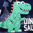 thumbnail image 6 of Toimothcn Toddler Baby Boys Outfit Set Short Sleeve Cartoon Dinosaur Printed Tees + Stretchy Shorts 2Pcs Summer Clothes Sets Cool Loose Fit Kids Outfit Sets Comfy Kids Dailywear, 6 of 9