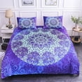 thumbnail image 1 of Mandala circular morado Funda nórdica Boho Juego de cama Full, Queen, King, Dorm, 1 of 5