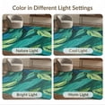 thumbnail image 7 of ODIKA 9'x12' Elegant Multi Hued Nature Inspiration Washable Area Rug for Great Room, Indoor Concept, Large Living Low Pile, Flatwoven, 7 of 7