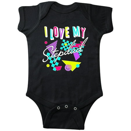 

Inktastic I Love my Stepdad- 80s retro style Gift Baby Boy or Baby Girl Bodysuit