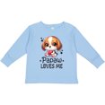 thumbnail image 3 of Inktastic Papaw Loves Me Grandchild Puppy Boys or Girls Long Sleeve Toddler T-Shirt, 3 of 5