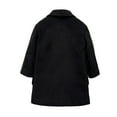thumbnail image 5 of eczipvz Boys Thick Dress Coats Double Trench Coat Winter Pea Coat with Pockets(Black,1-2 Years), 5 of 5