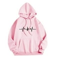 thumbnail image 2 of Horkkom Graphic Hoodies for Women with Drawstring Pocket Pullover Sweatshirts Casual Drop Shoulder Hoodie L, Gifts for Women, 2 of 4