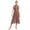 Reddish Brown, variant on YONGHS Women Sparkly Rhinestone Sleeveless Lyrical Dance Costume Flowy Mesh Tulle Maxi Dresses Red XXL