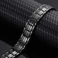 thumbnail image 6 of Mens Magnetic Bracelet Titanium Steel Magnetic Bracelet with Double Row (Black&Rose Gold), 6 of 8