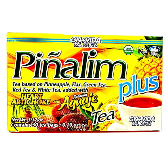Té limpiador GN+Vida Pinalim Plus con aguaje y alcachofa, 30 unidades