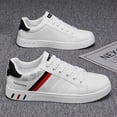 thumbnail image 6 of Men's Lace-up Sneakers • Striped Skate Shoes • Breathable and Comfortable • Providing Excellent Traction, 6 of 9