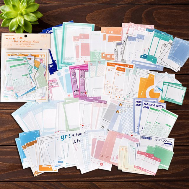 Papel De Materiales Antiguos 100 Uds. Papel de Material estético papel de decoración para álbum de recortes DIY (D) Sywqhk Libre de BPA