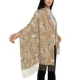 thumbnail image 5 of Cauagu Cactus Alpaca Print Women Wrap Shawl tassels Scarves Retro Scarf 77.6"X28.3", 5 of 8